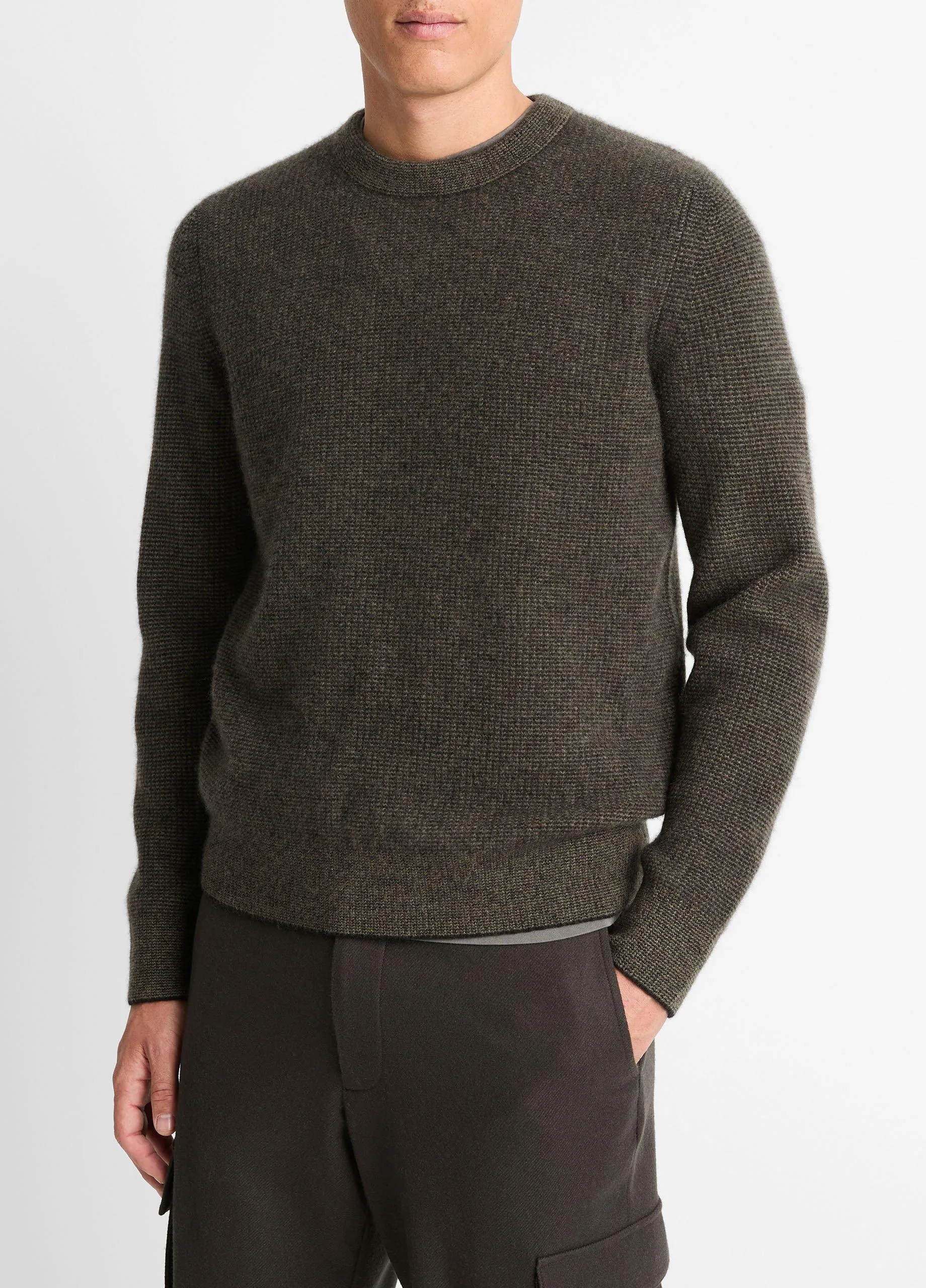 Plush Cashmere Thermal Crew Neck Sweater