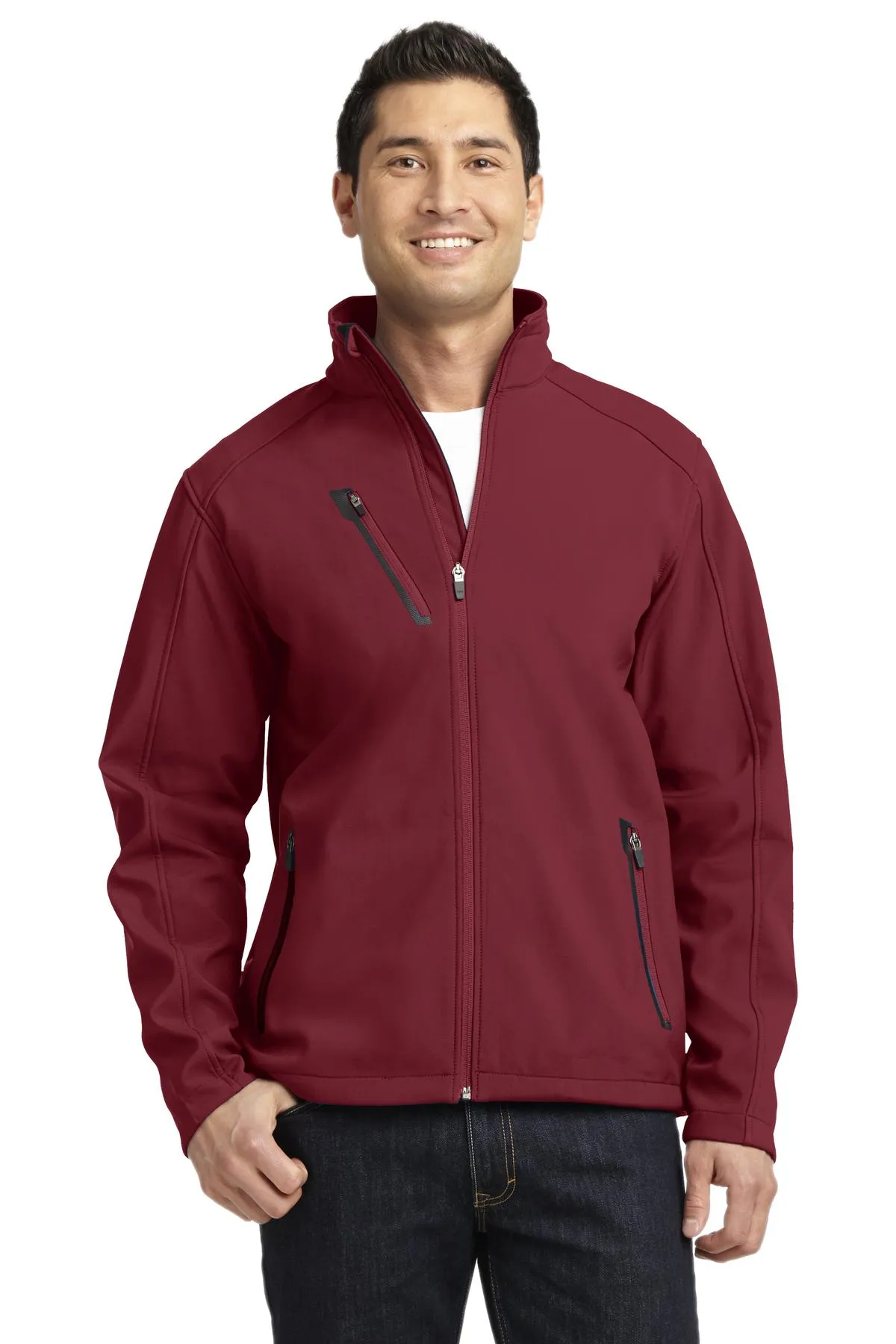 Port Authority Welded Soft Shell Jacket J324 Garnet