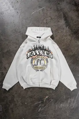 RACING TEAM VANILLA/OFF WHITE FRONTZIP