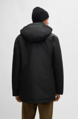 Regular-fit parka in water-repellent ottoman fabric