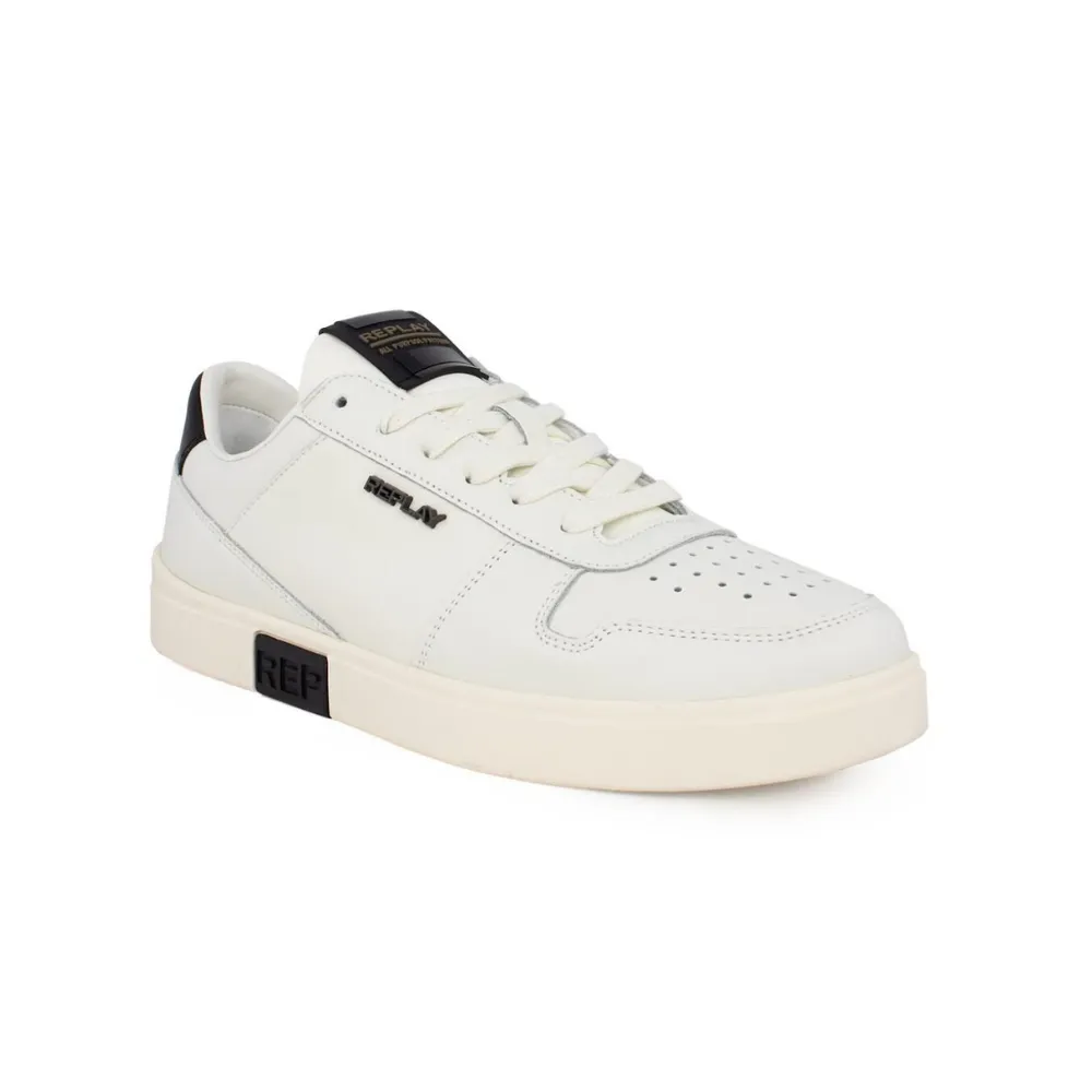 Replay Mens Polys Court 2 Shoes Tofu