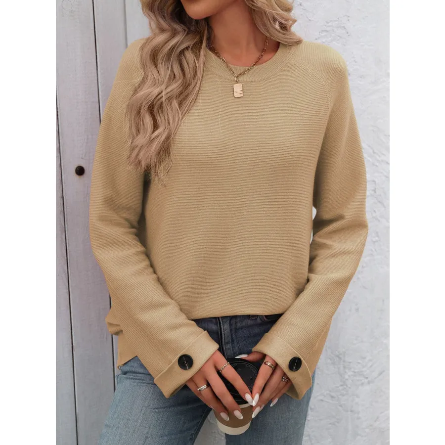 Round Neck Long Sleeve Sweater