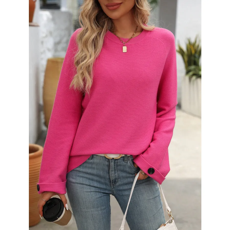 Round Neck Long Sleeve Sweater