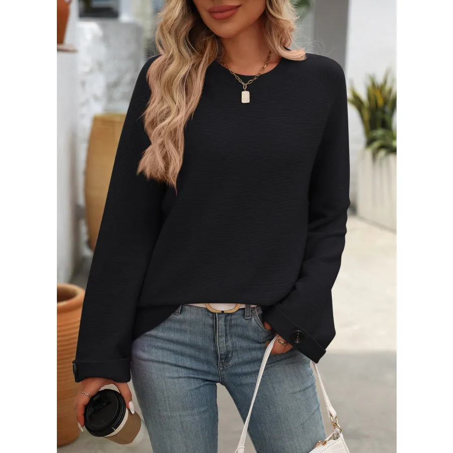 Round Neck Long Sleeve Sweater