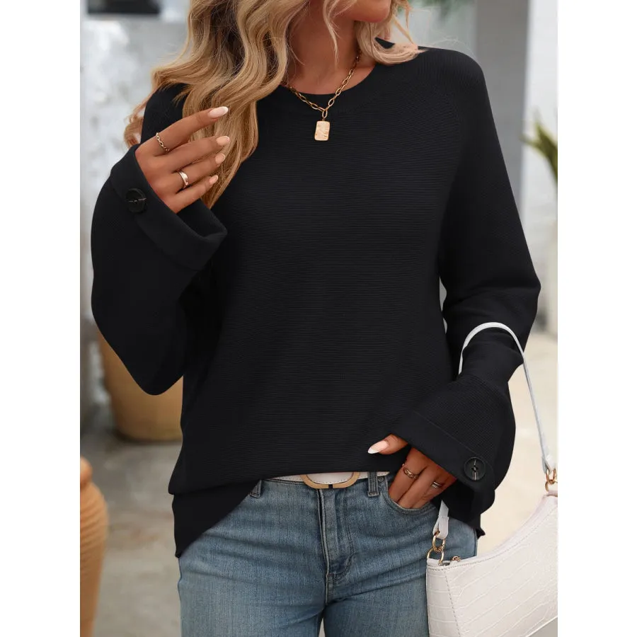 Round Neck Long Sleeve Sweater