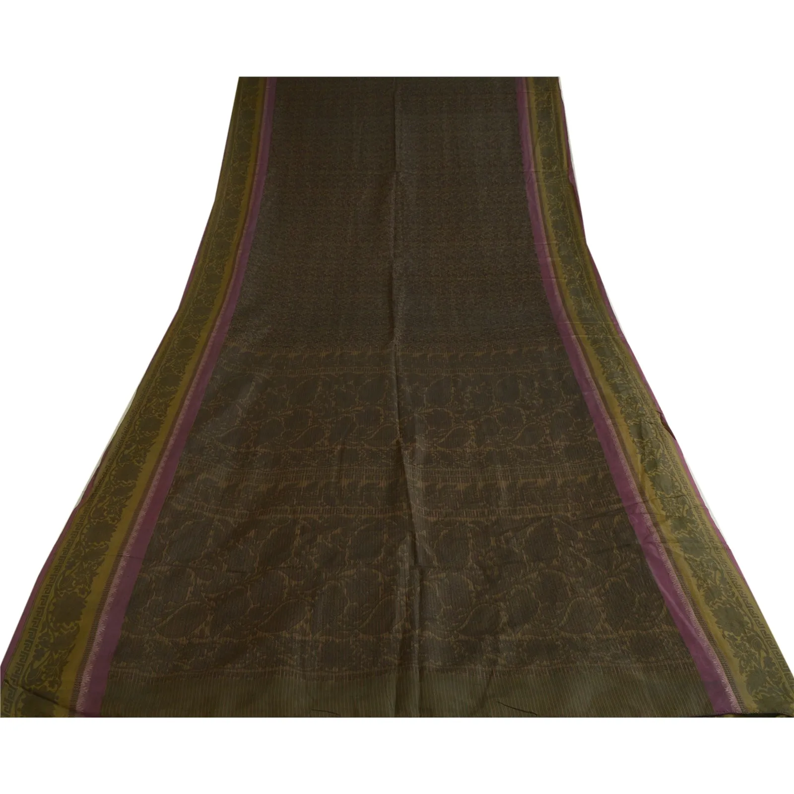 Sanskriti Vintage Sarees Pure Silk Quilting Felting Craft Fabric Printed Sari