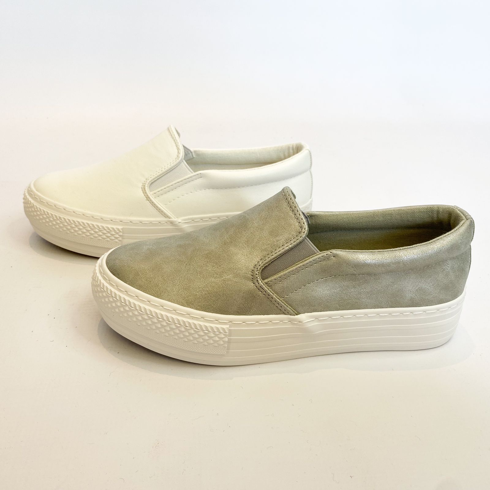 Savoy white slip on