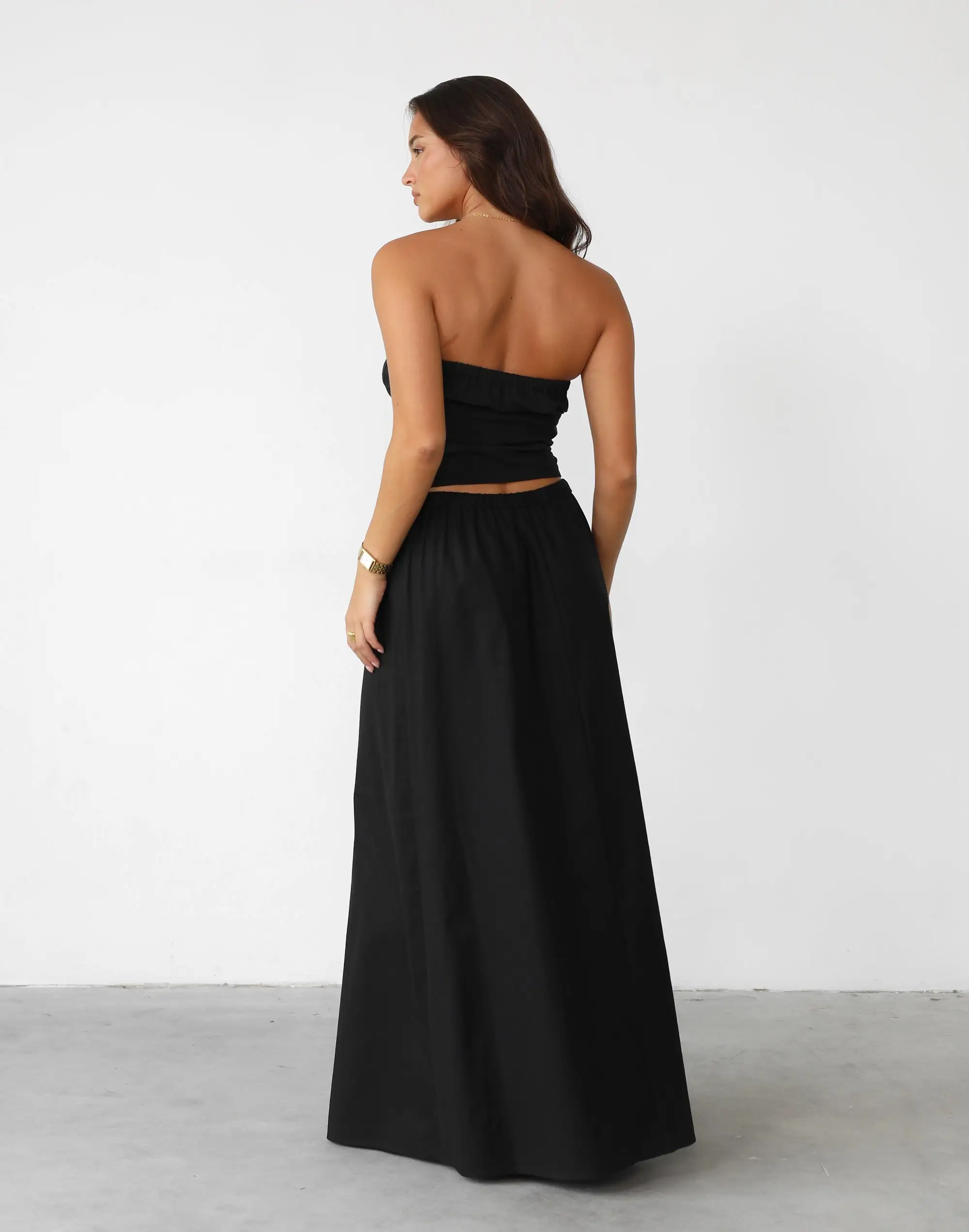 Serene Maxi Skirt (Onyx)- By Lioness