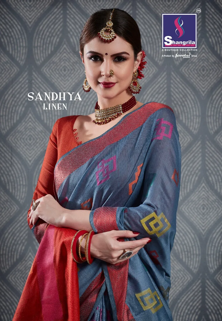 SHANGRILA PRINTS LAUNCHES SANDHYA LINEN COLOURFUL RANGE SAREES