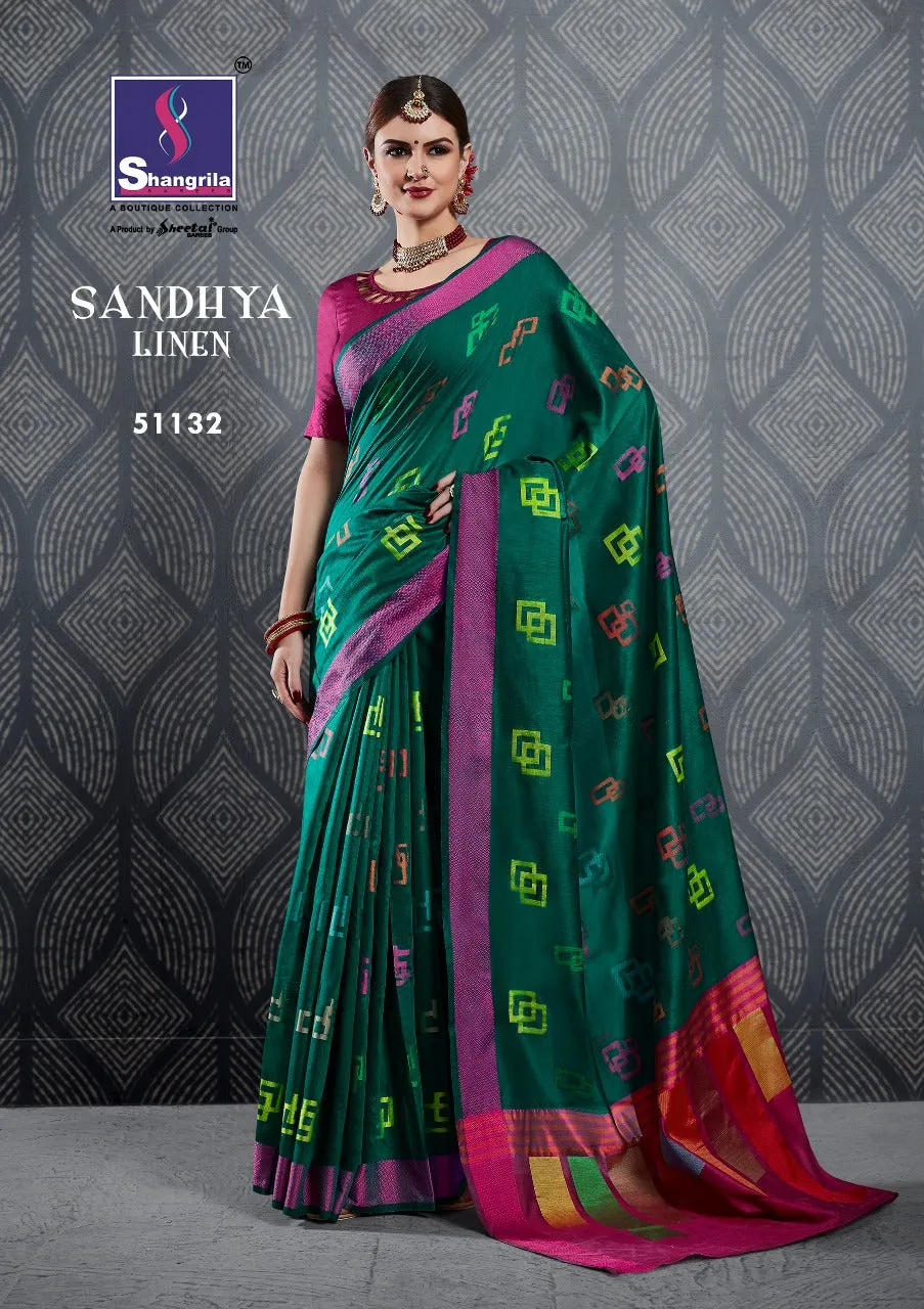 SHANGRILA PRINTS LAUNCHES SANDHYA LINEN COLOURFUL RANGE SAREES