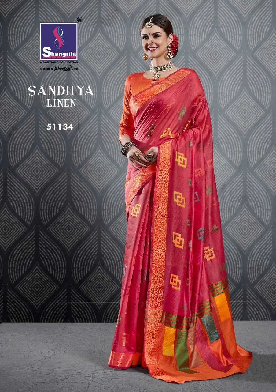 SHANGRILA PRINTS LAUNCHES SANDHYA LINEN COLOURFUL RANGE SAREES