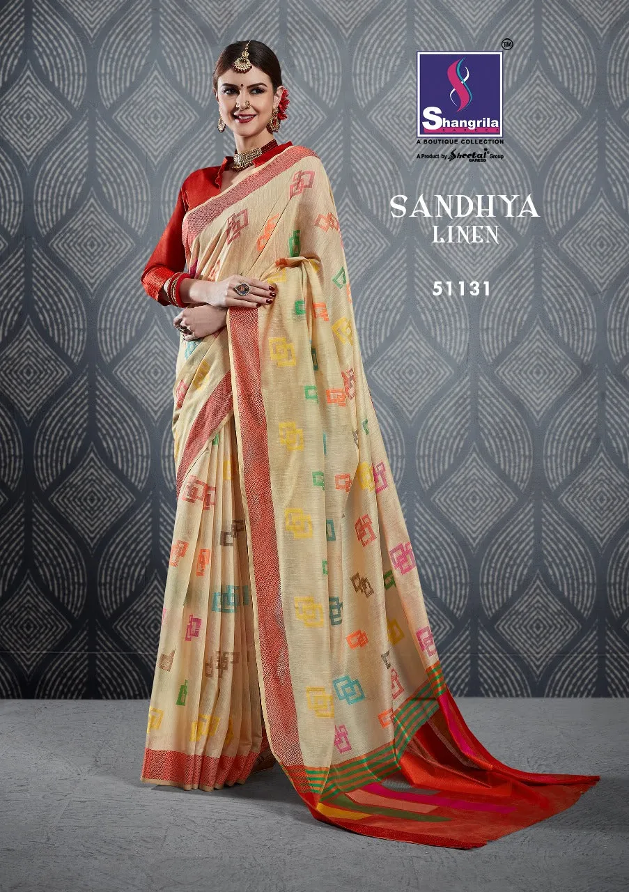 SHANGRILA PRINTS LAUNCHES SANDHYA LINEN COLOURFUL RANGE SAREES