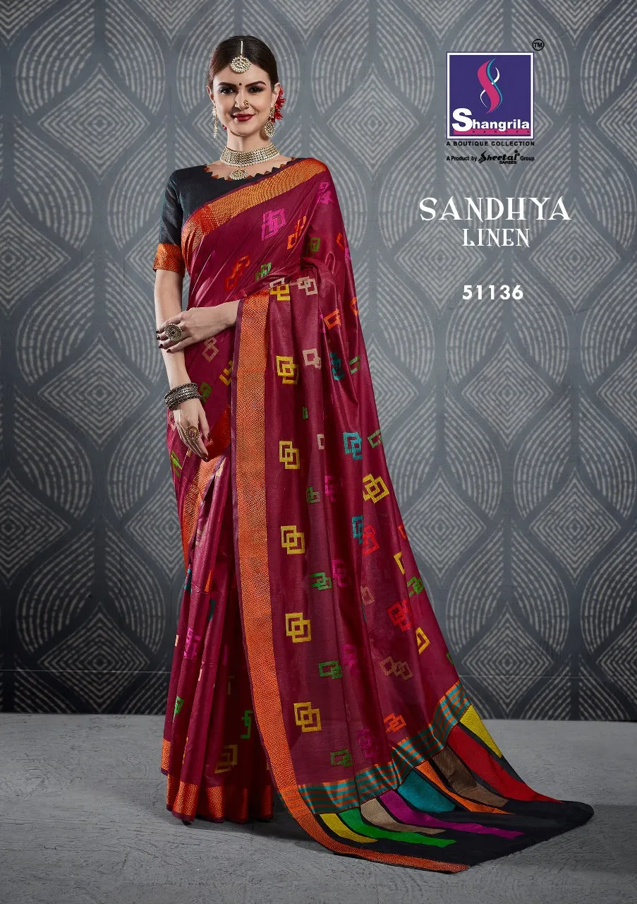 SHANGRILA PRINTS LAUNCHES SANDHYA LINEN COLOURFUL RANGE SAREES