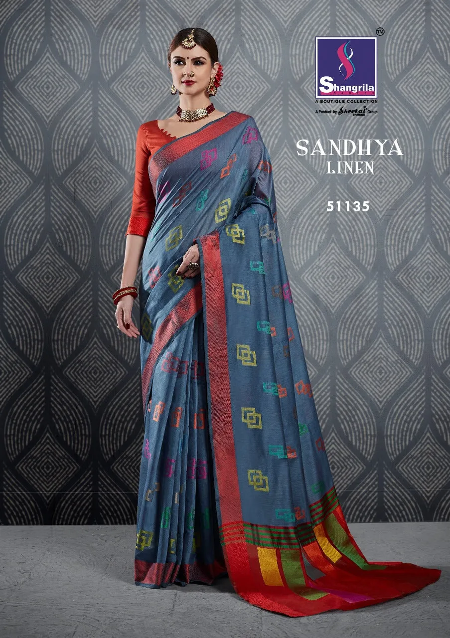 SHANGRILA PRINTS LAUNCHES SANDHYA LINEN COLOURFUL RANGE SAREES