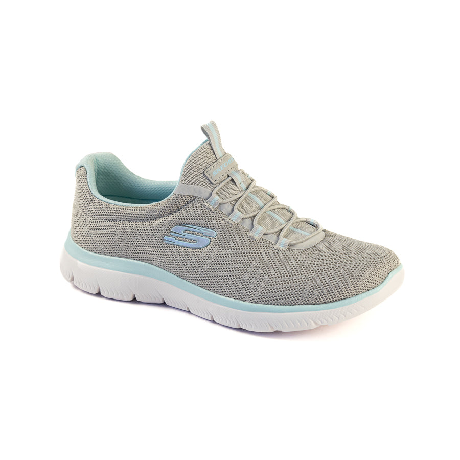 Skechers 150119 Womens Summits Shoes  Grey/Blue