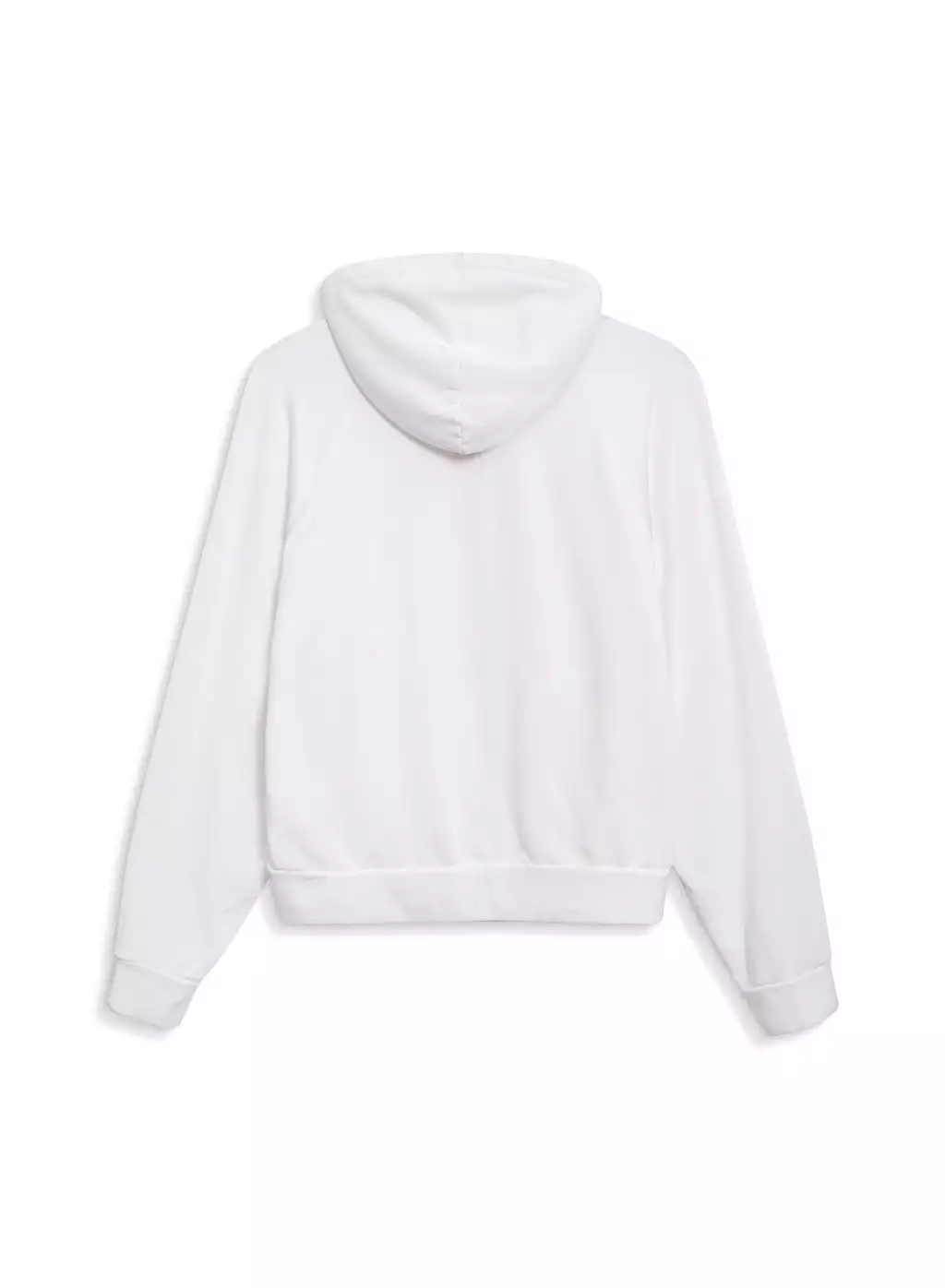 Softest Fleece Cropped Zip-Up Hoodie in White