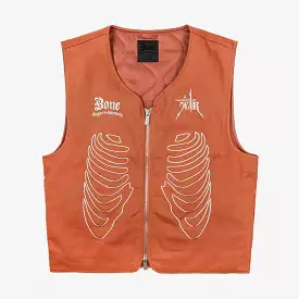 SP x Bone Thugs N Harmony Skeleton Canvas Mens Vest (Rust)