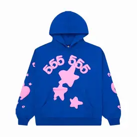 Sp5der 'Beluga' Pullover Hoodie Blue / Pink FW23