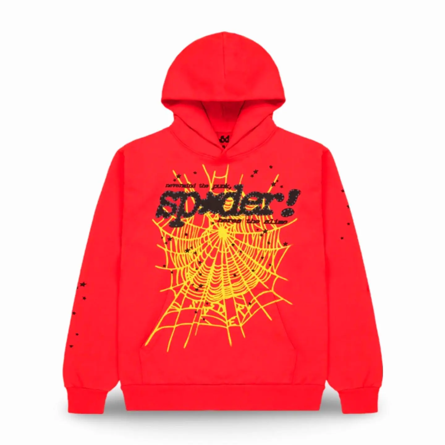 Sp5der 'P*NK V2' Pullover Hoodie Red SS24