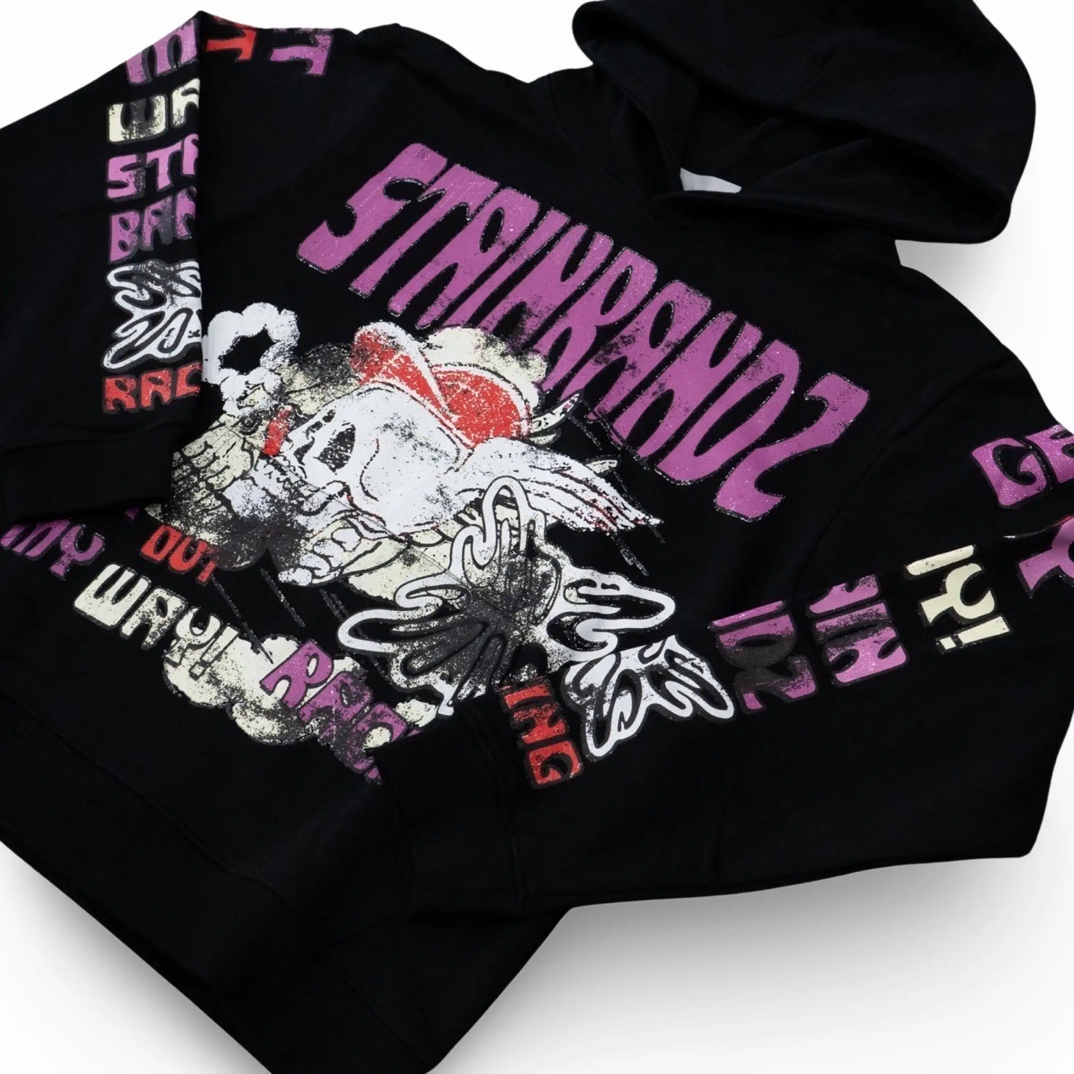 Stainbandz French Terry Pullover Hoodie 'SB Studios Racing / Get Out My Way' Black