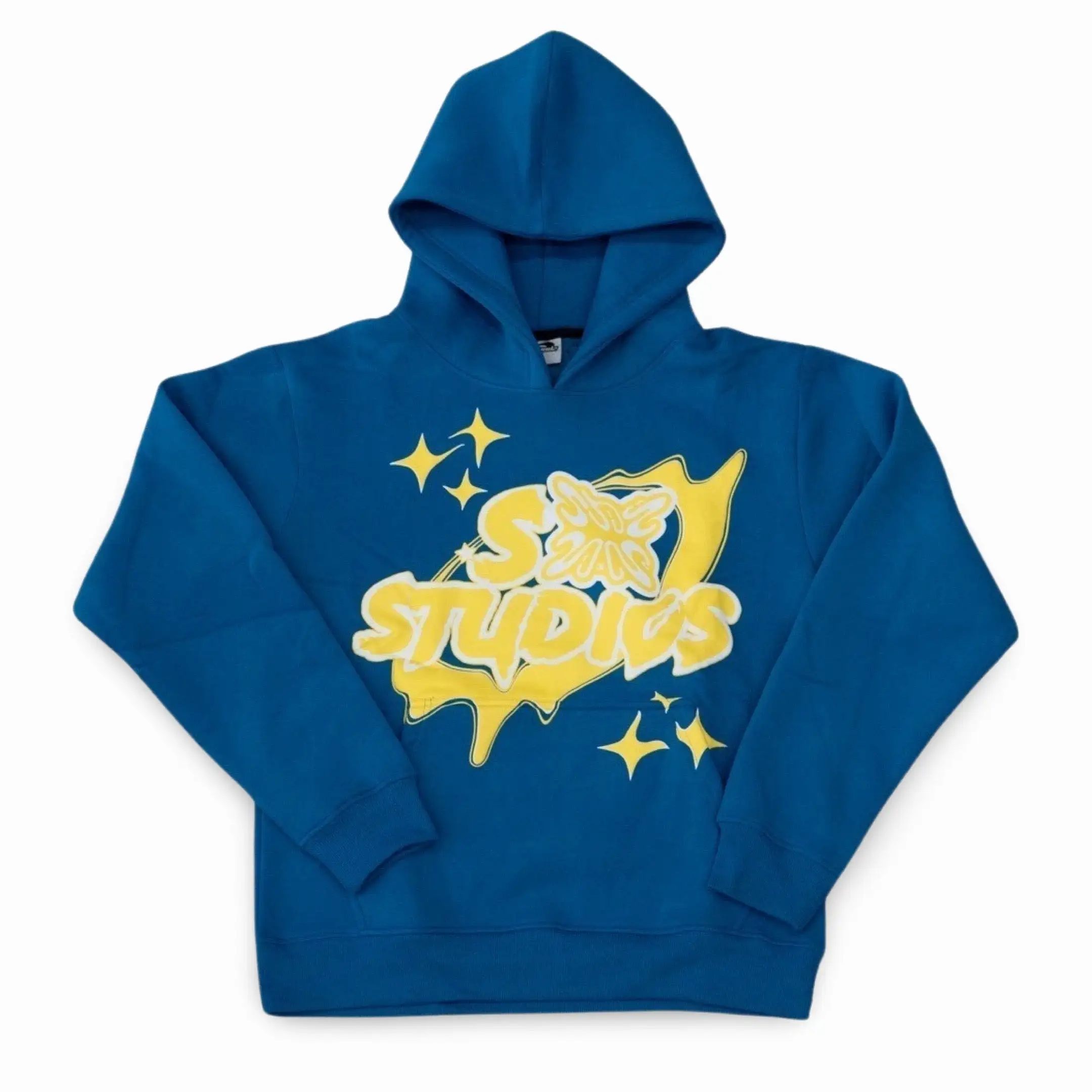 Stainbandz Puff Print Pullover Hoodie 'SB Studios' Blue / Yellow