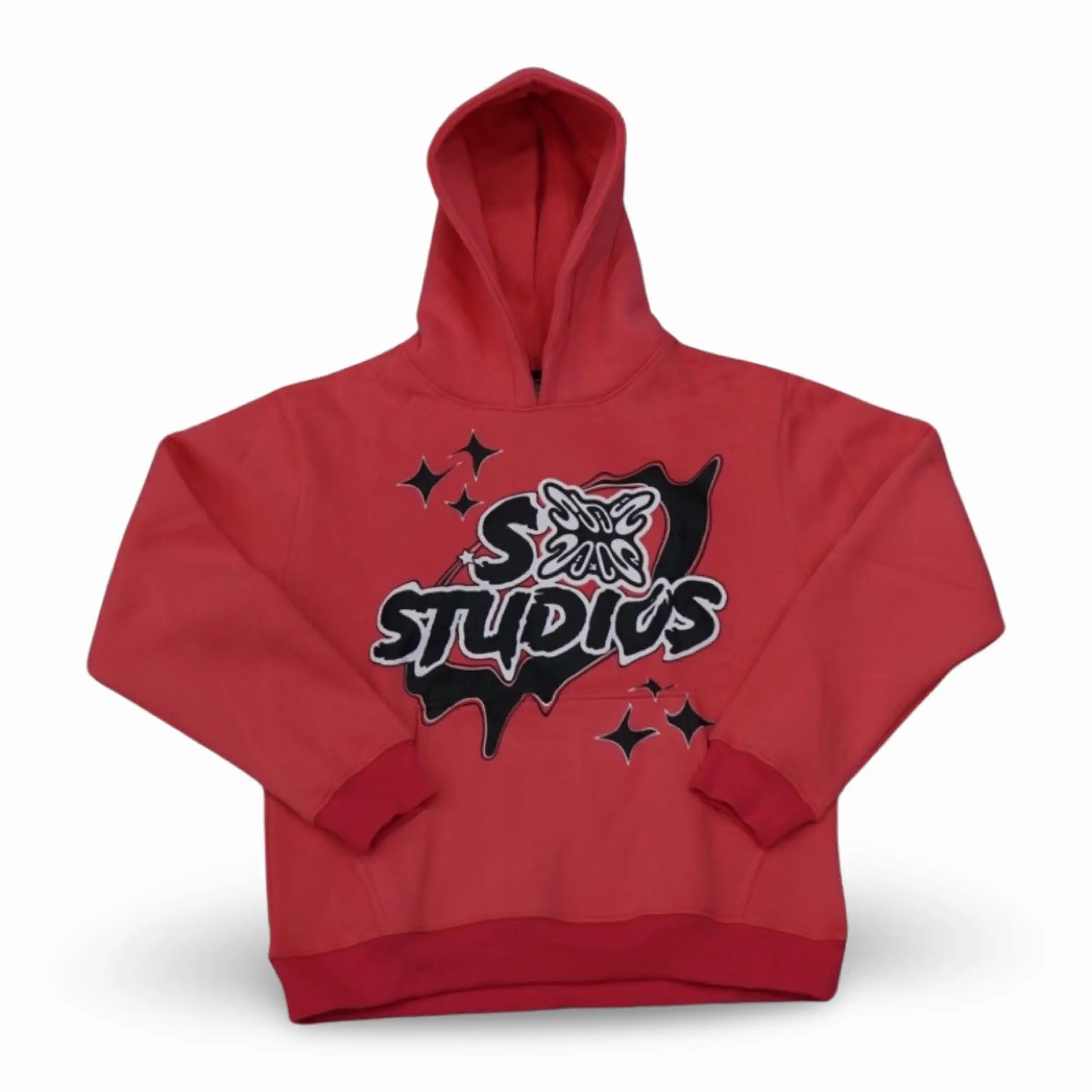 Stainbandz Puff Print Pullover Hoodie 'SB Studios' Guava / Black