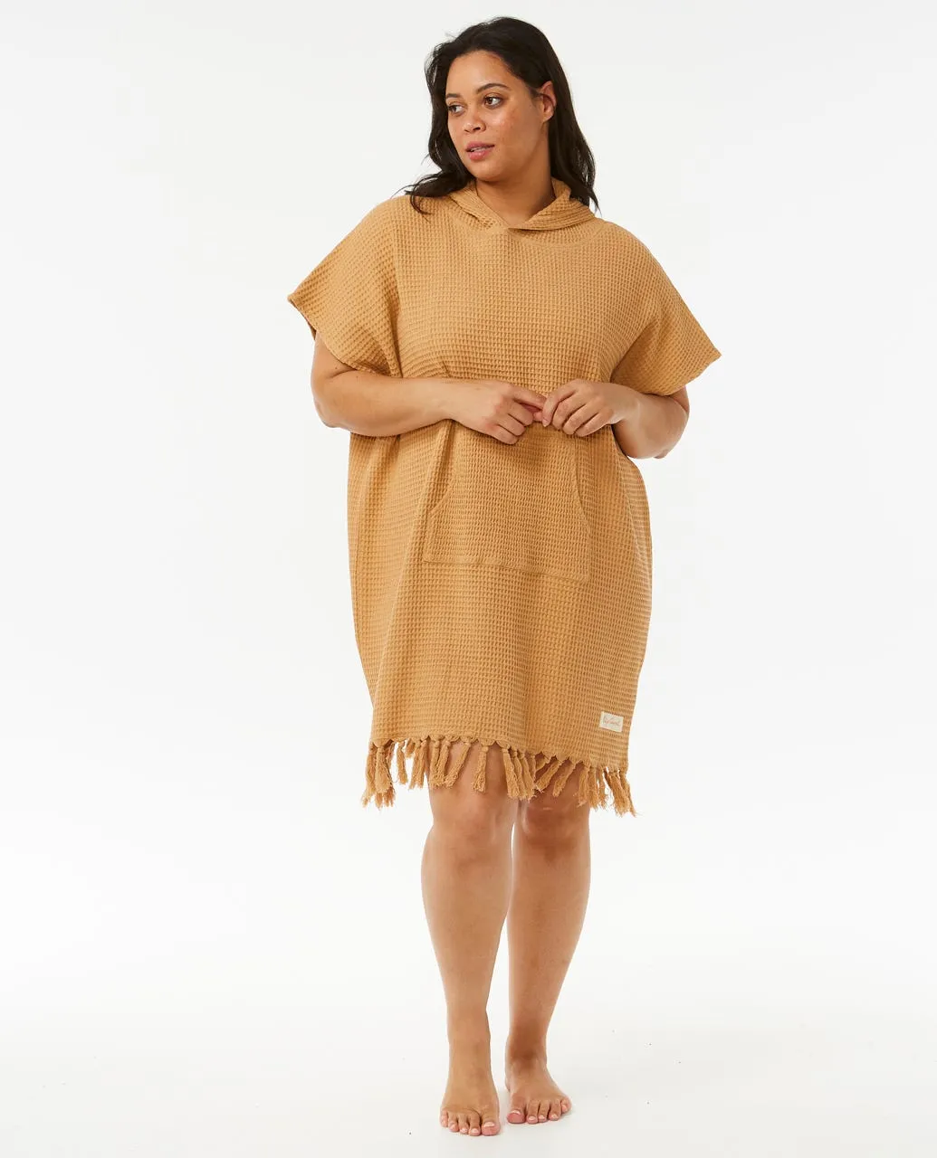 Stonewash hooded Poncho