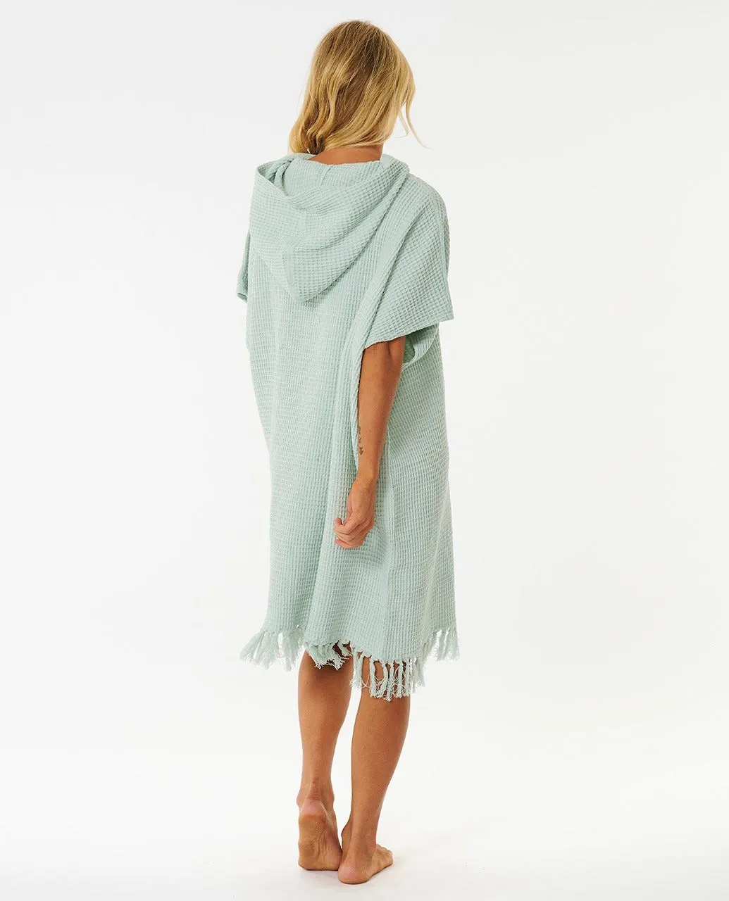 Stonewash hooded Poncho