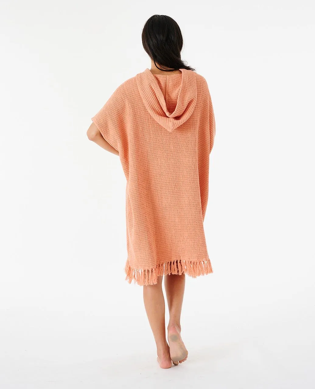 Stonewash hooded Poncho