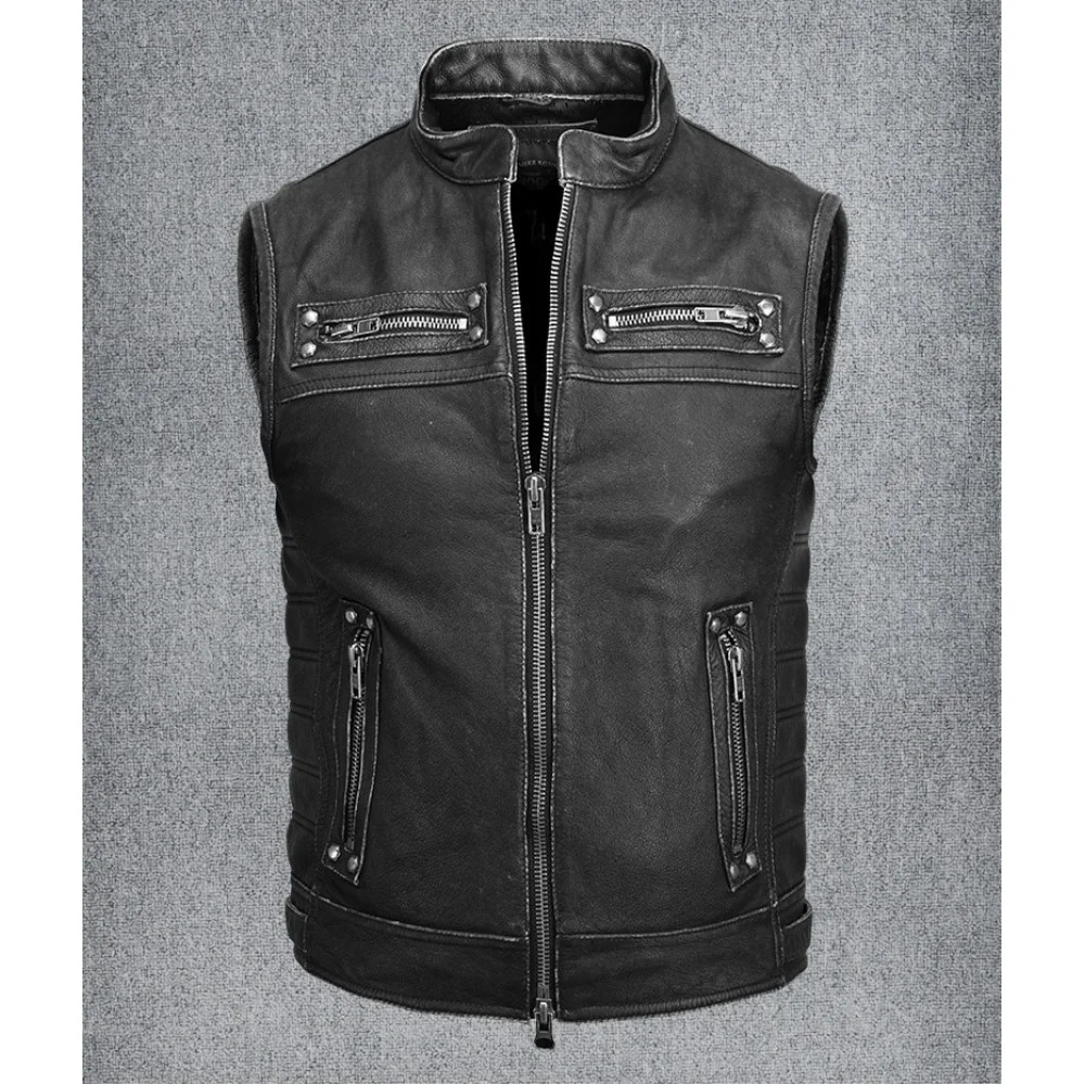 Stylish Leather Waistcoat