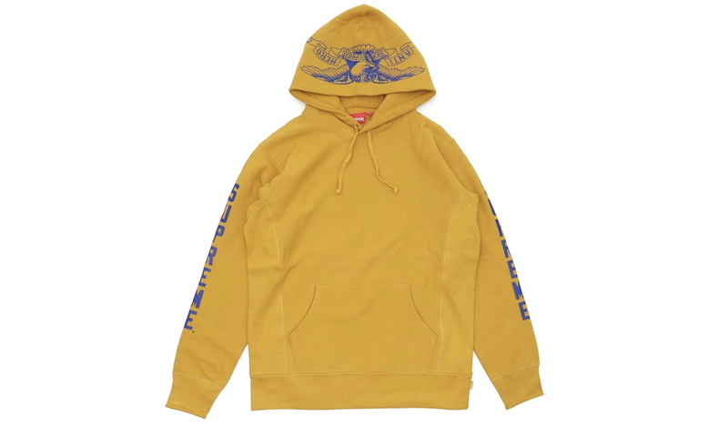 Supreme Antihero Hooded Sweatshirt Mustard