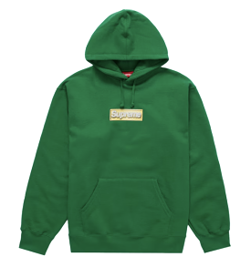 Supreme Bling Box Logo Hooded Sweatshirt Green