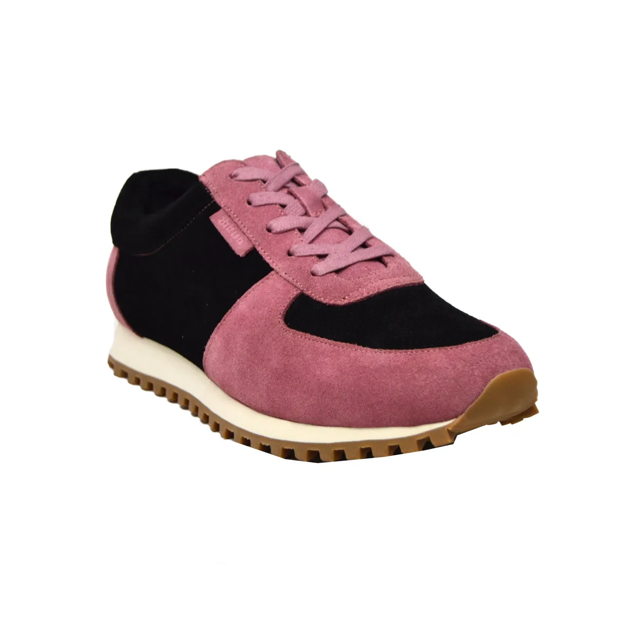 Surrey Pink & Black Sneakers - Handcrafted Leather and Suede Shoes