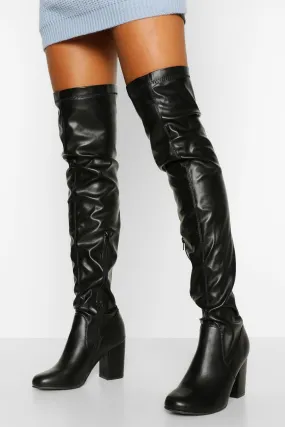 Tall Fit Block Heel Over The Knee Boot