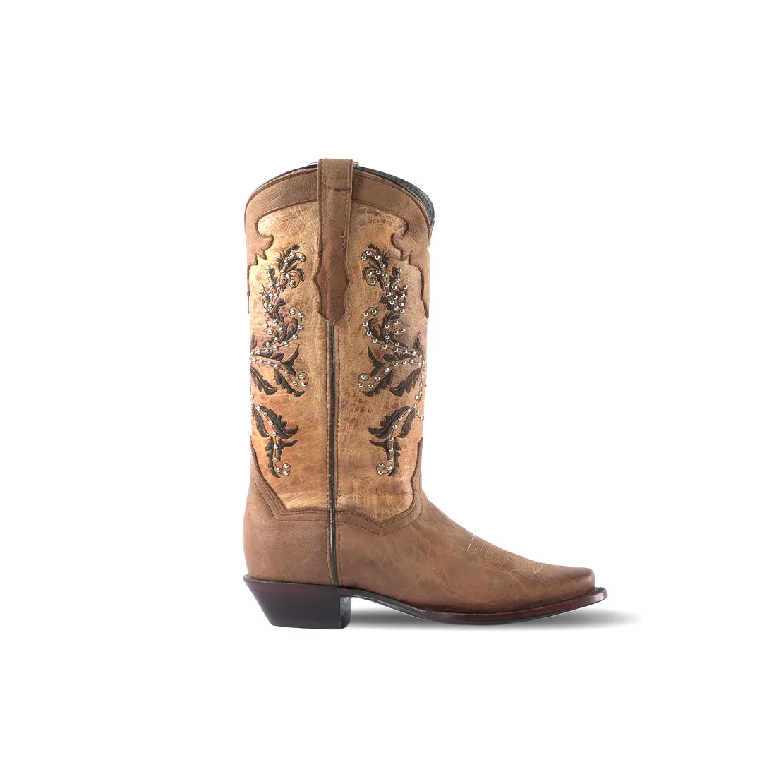 Texas Country Women's Western Boot Cedro Camel Frontier E350