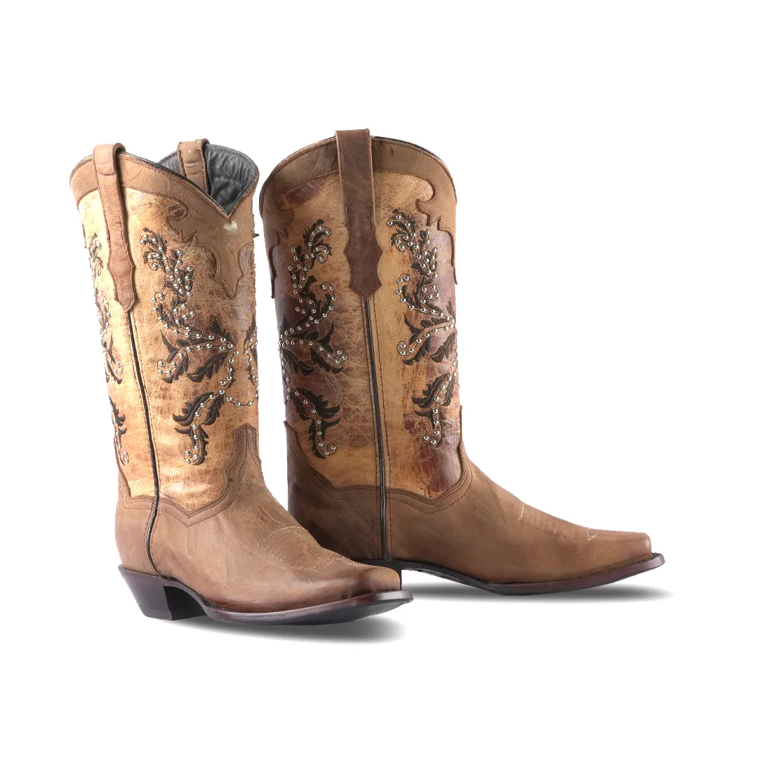 Texas Country Women's Western Boot Cedro Camel Frontier E350