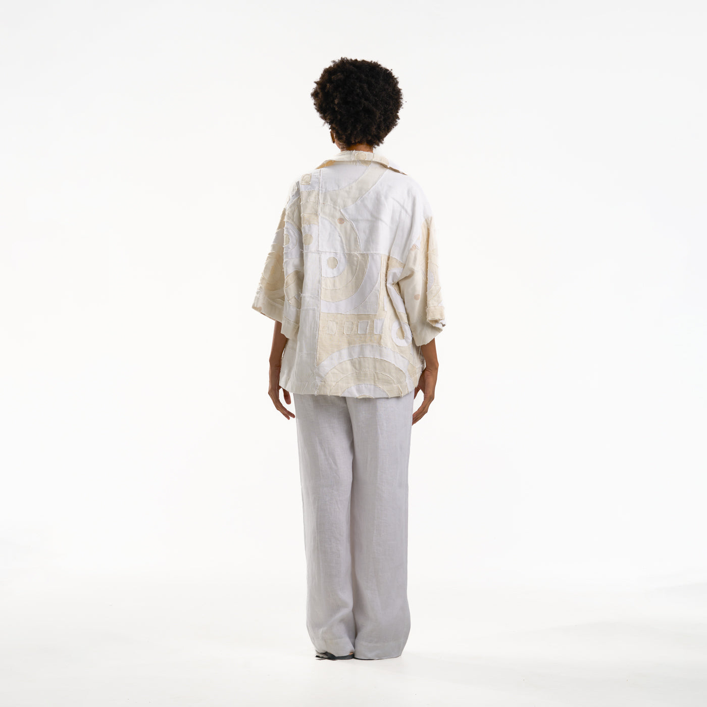 THE BICHE SHIRT JACKET WHITE/OFF WHITE