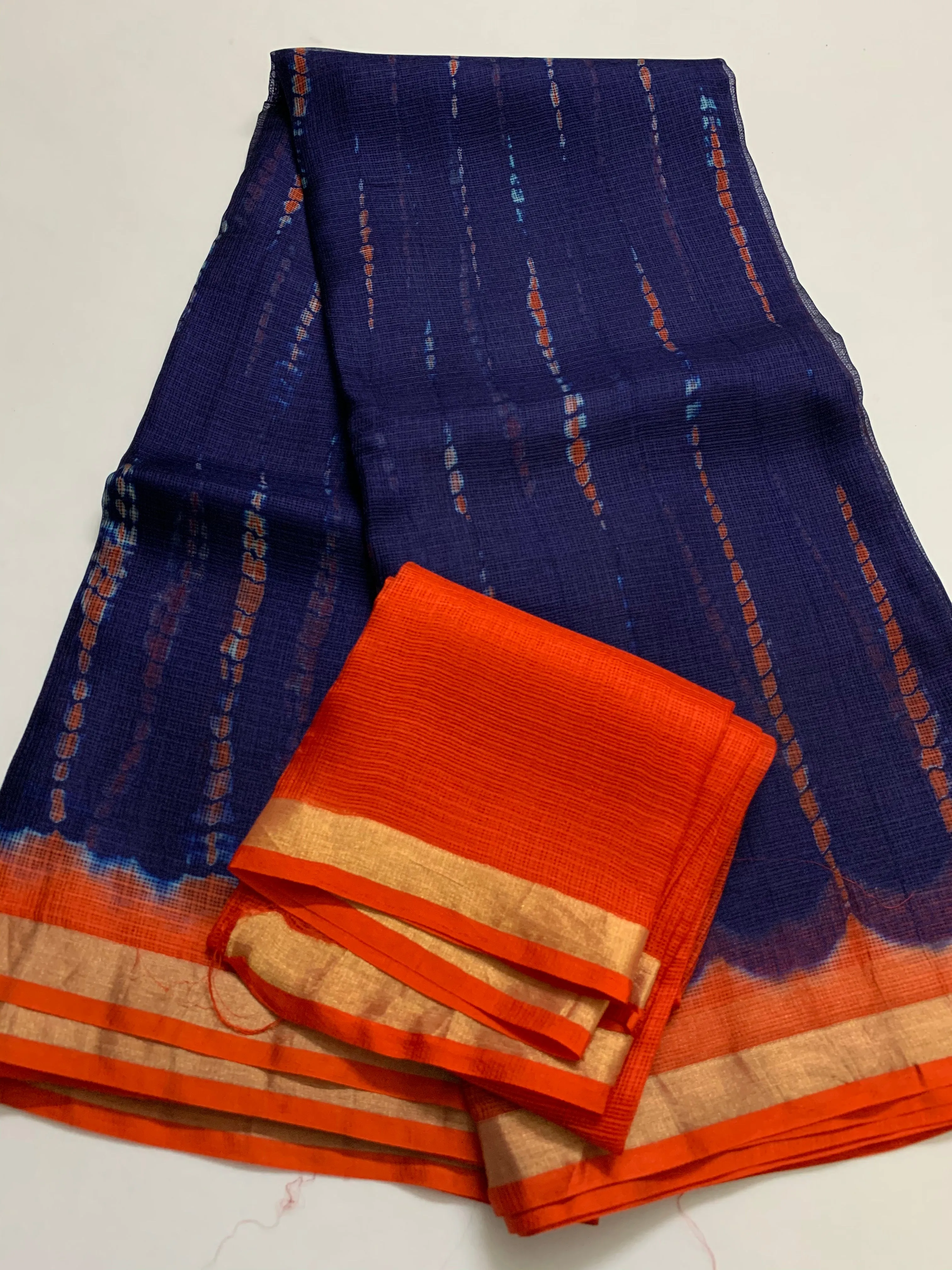 Tie and dye pure kota silk saree