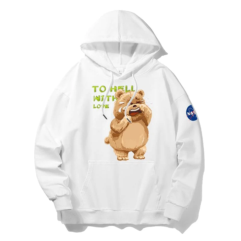 To Hell With Love Cotton Pullover Hoodie