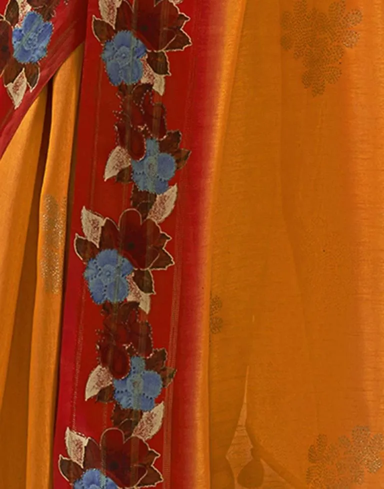 Turmeric Silk Printed Sarees