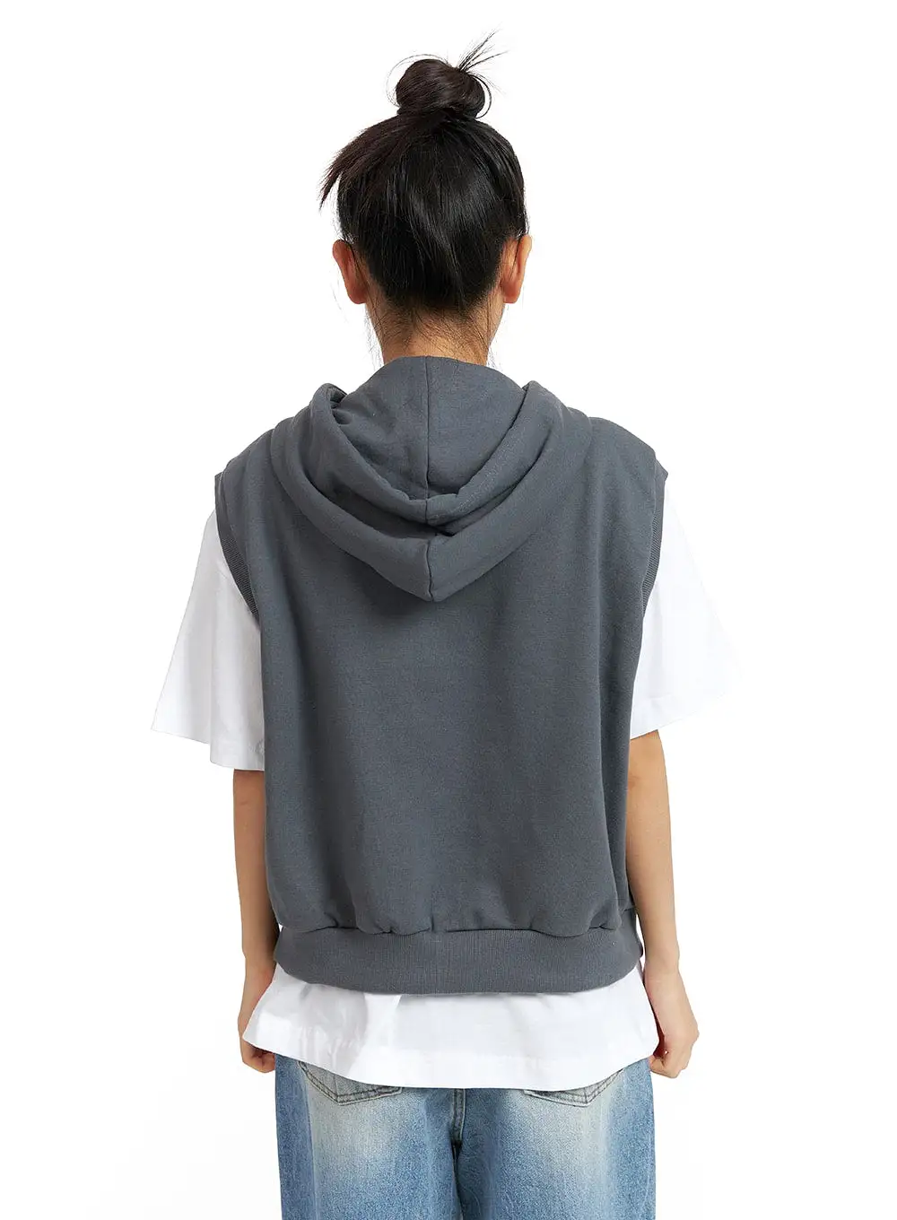 Two-Way Zip Hoodie Vest CF419