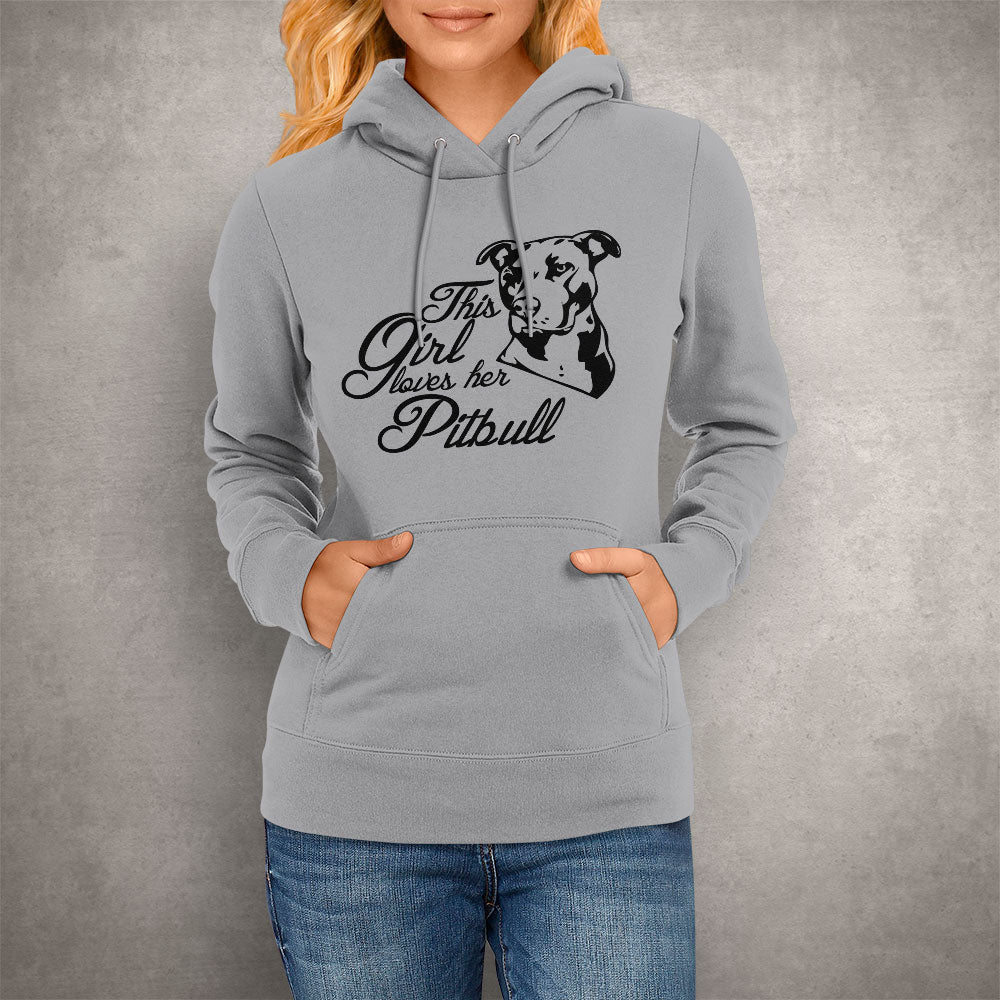 Unisex Hoodie Girl Loves Her Pitbull