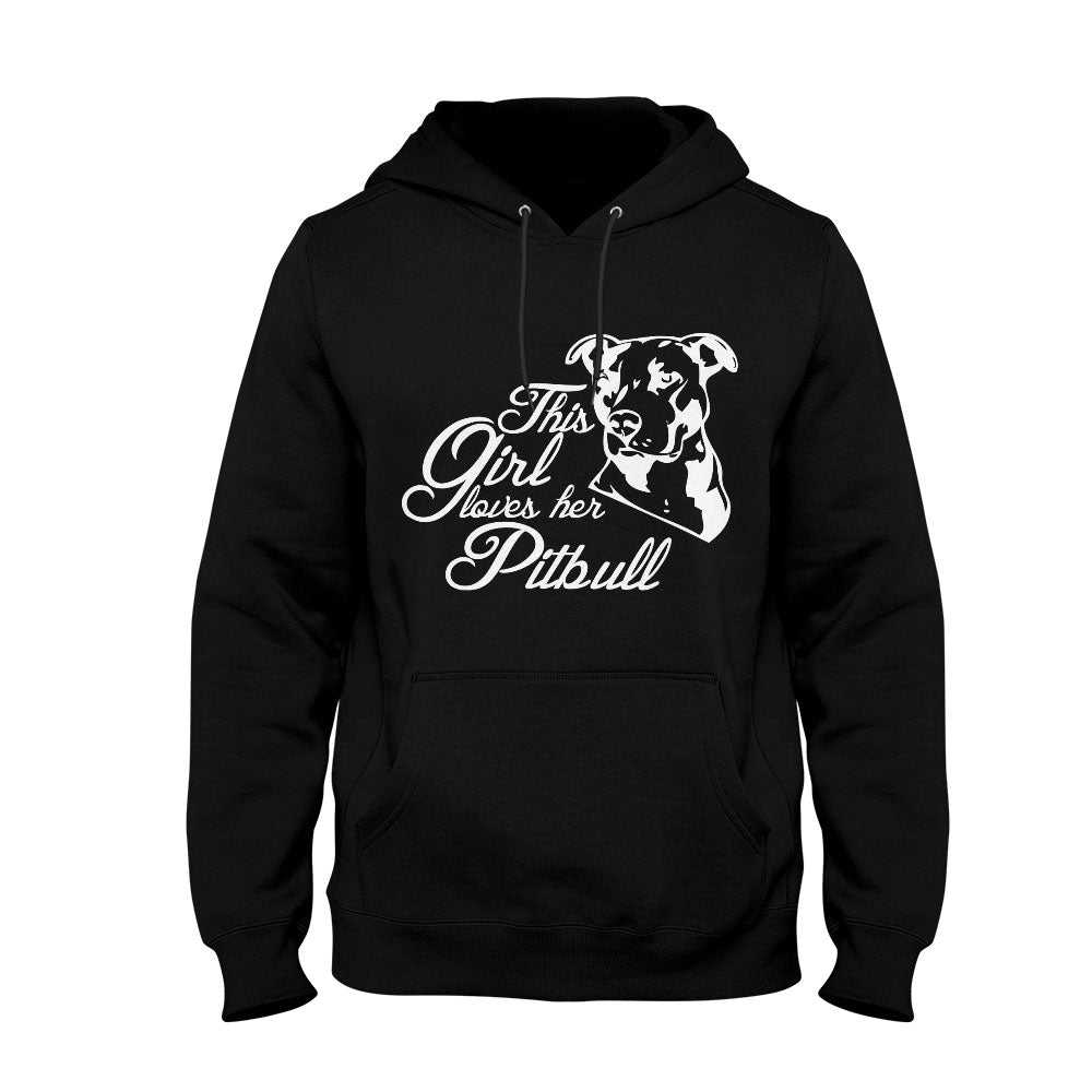 Unisex Hoodie Girl Loves Her Pitbull