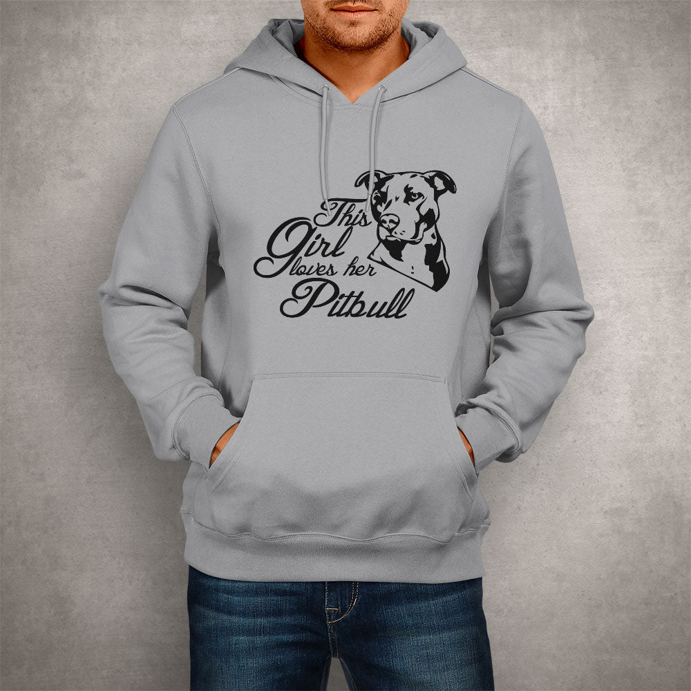 Unisex Hoodie Girl Loves Her Pitbull