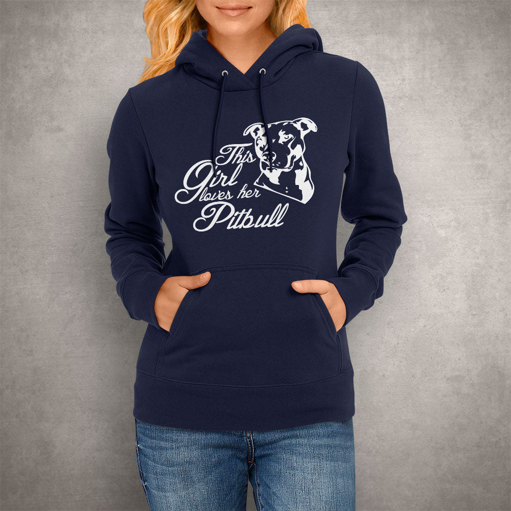 Unisex Hoodie Girl Loves Her Pitbull