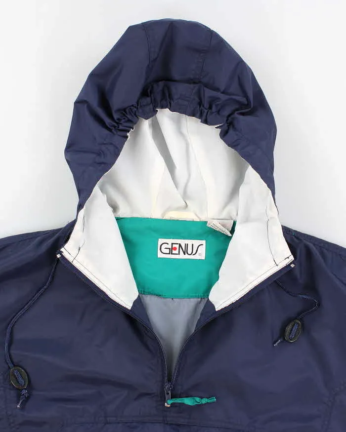 Vintage 90s Genus Hooded Windbreaker - L