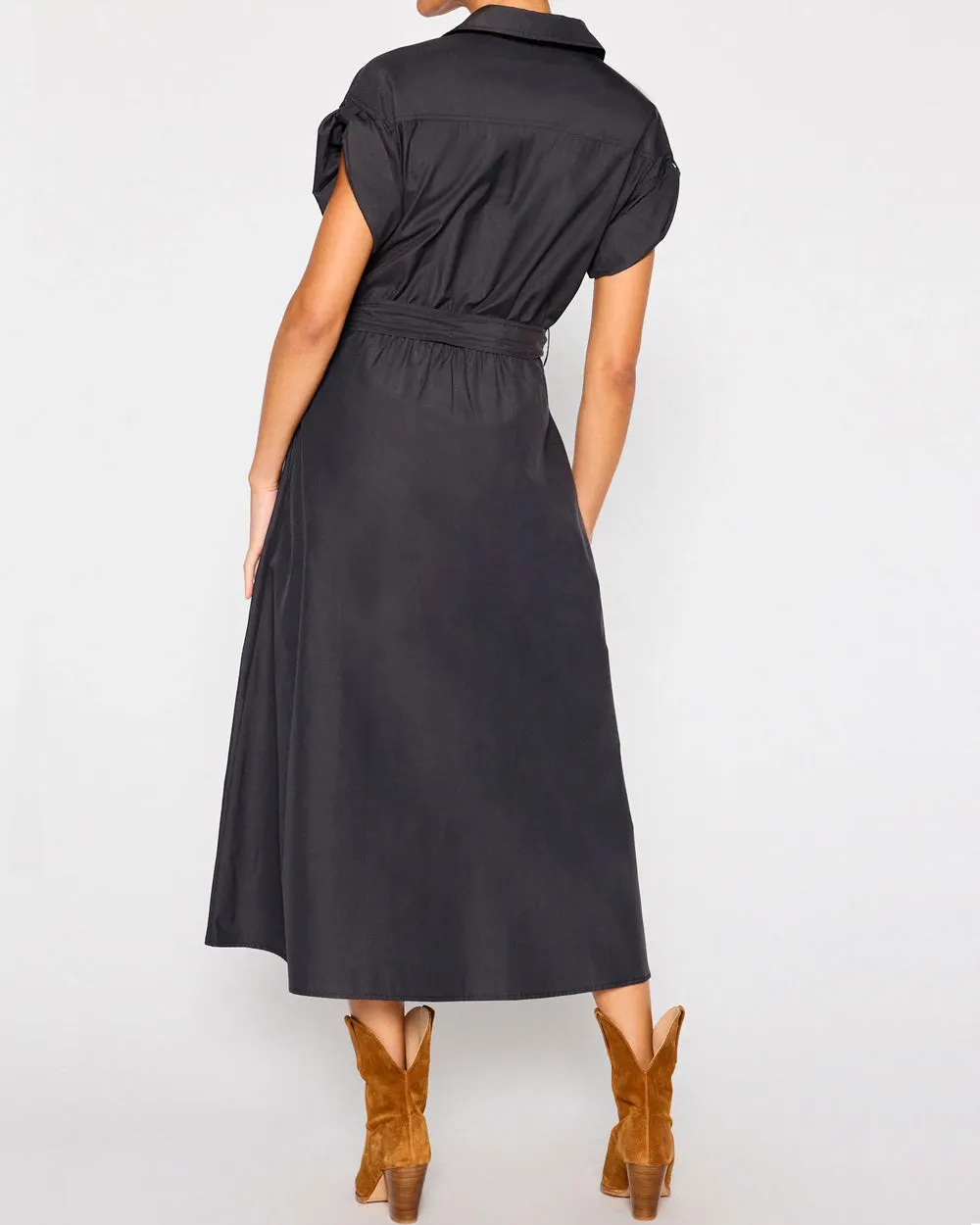 Washed Black Fia Belted Dress