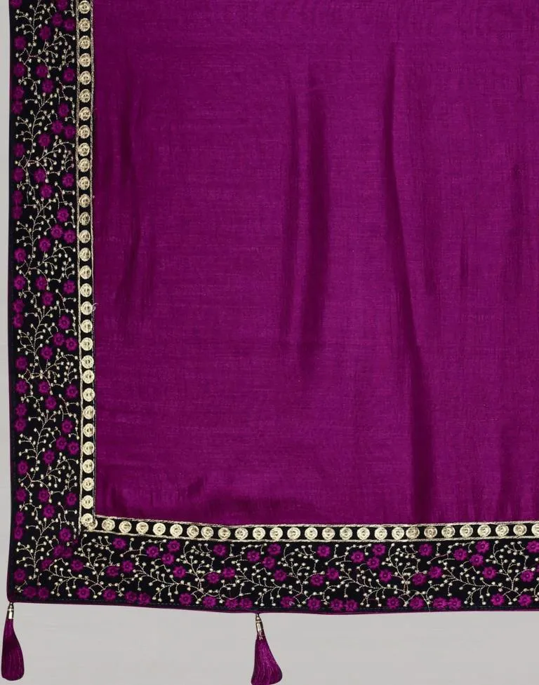 Wine Silk Saree