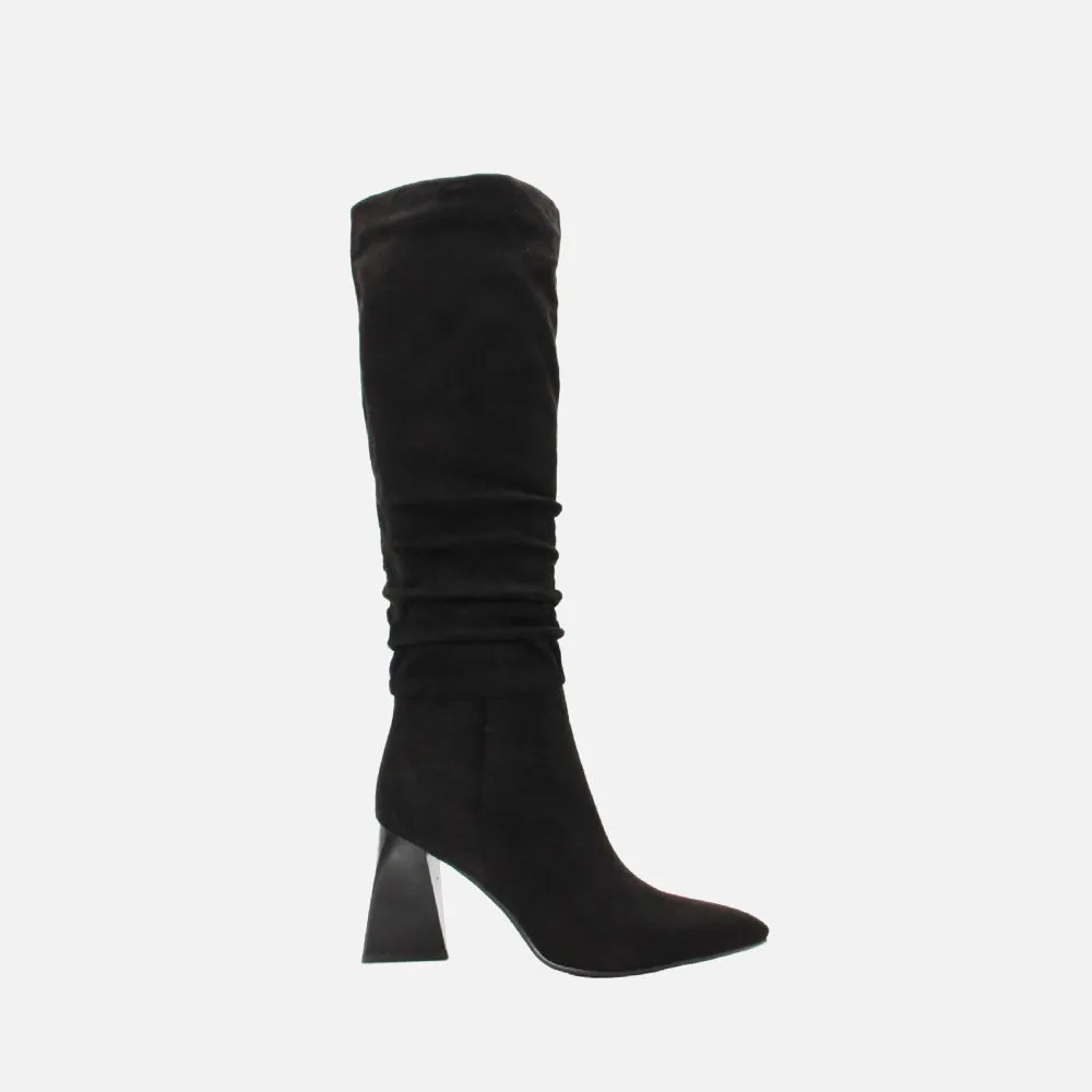 Women Calf Length High Heel Boot