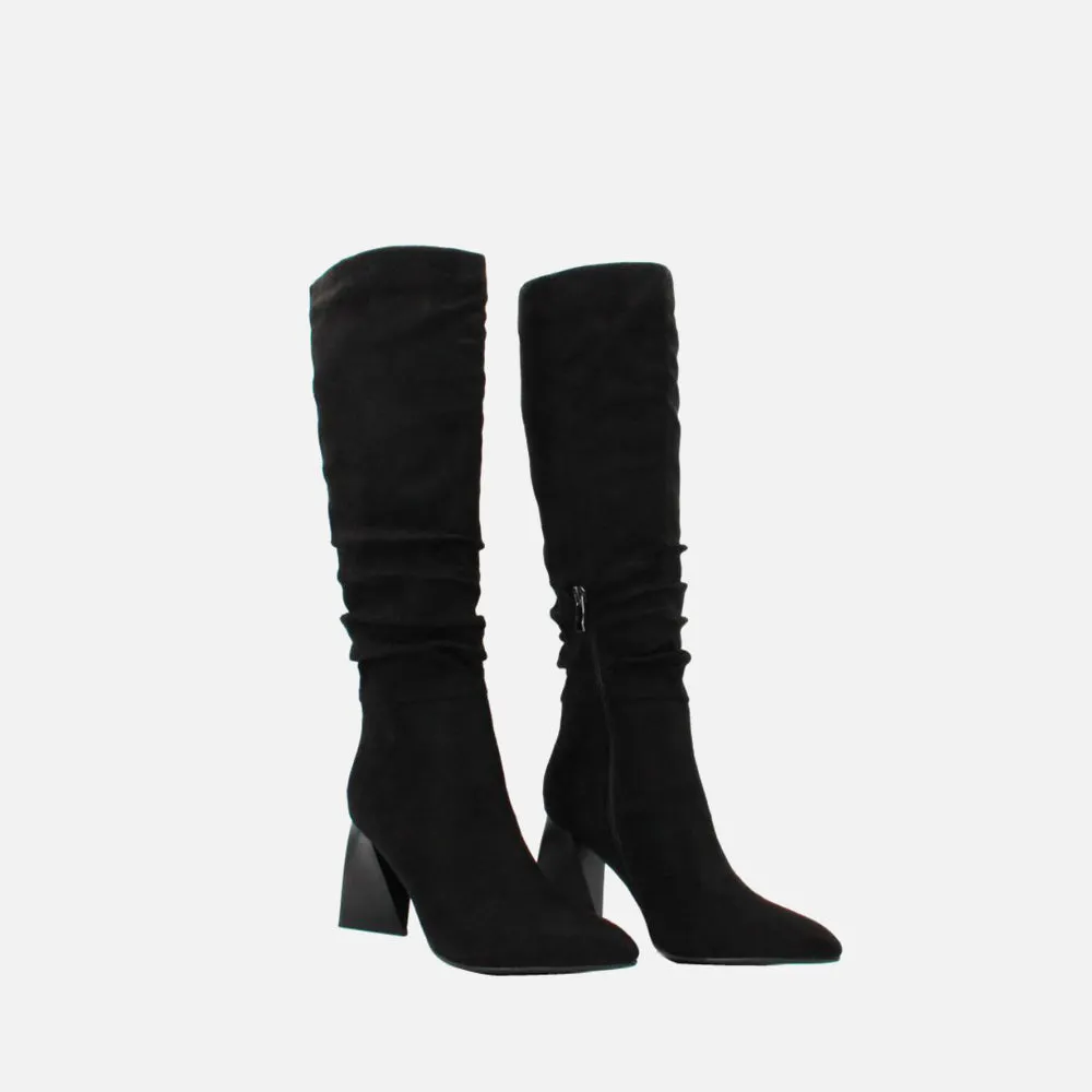 Women Calf Length High Heel Boot